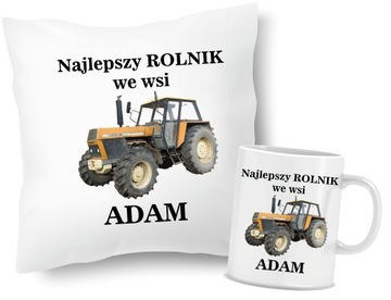 Poduszka + Kubek Najlepszy ROLNIK Ursus + IMIĘ
