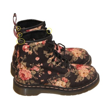 Damskie glany botki Dr. Martens 1460 Victorian Flowers Black r.38