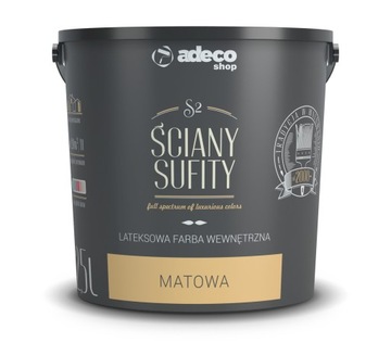 Ściany Sufity farba PREMIUM biała/ kolory op. 2,5L