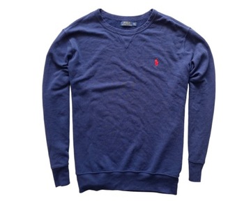 POLO RALPH LAUREN NAVY BLUE CREW NECK Bawełna Męska Bluza XXL