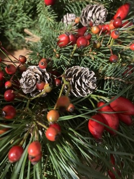 Wianek bożonarodzeniowy stroik świąteczny ŻYWY!!!!