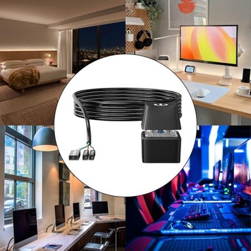 Przełącznik mobilny do komputerów stacjonarnych Komputer stacjonarny Przycisk włączania i wyłączania Przenośny kabel o długości 5 m