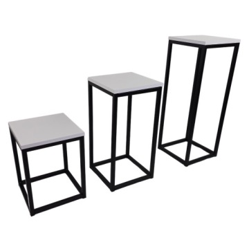 80cm METAL FLOWER TOWER 30x30 LARGE WIDE TABLET STAND LOFT MASSIVE