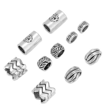 НАБОР БУСОВ ДЛЯ ВОЛОС ЛАСТИК ДЛЯ РУН ВИКИНГОВ ДЛЯ НАНЕСЕНИЯ 10 ШТ.