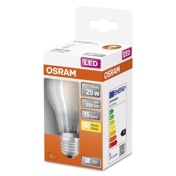 Светодиодная лампа E27 A60 4Вт = 40Вт 2700К НИТЬ OSRAM