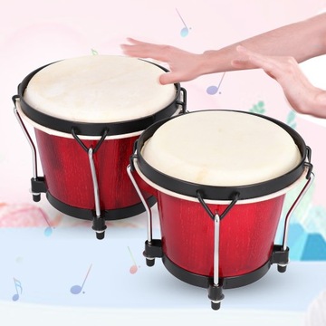 Drewniane afrykańskie bongosy bęben Djembe