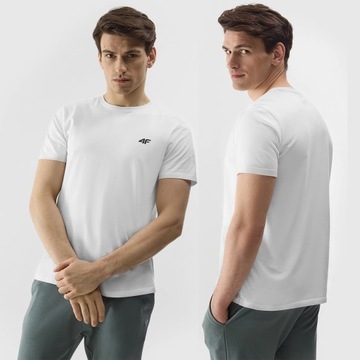 4F ФУТБОЛКА МУЖСКАЯ, СПОРТИВНАЯ ФУТБОЛКА ИЗ ХЛОПКА SS24