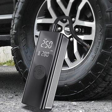 КОМПРЕССОР АВТОМОБИЛЬНЫЙ КОМПРЕССОРНЫЙ НАСОС Powerbank 7800мАч 120Вт 35л/мин 10бар