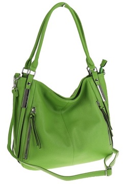 Grace bags Torebka Damska zielona listonoszka worek Lh2317 Green