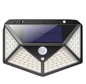 Lampa Solarna 100 LED z Czujnikiem RUCHU ZMIERZCHU LAMPY SOLARNE OGRODOWE