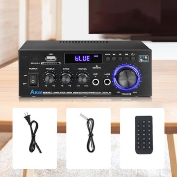 УСИЛИТЕЛЬ HIFI С BLUETOOTH УСИЛИТЕЛЬ СТЕРЕО АУДИО РАДИО FM 40 Вт X 2 С ПУЛЬТОМ ПУЛЬТА