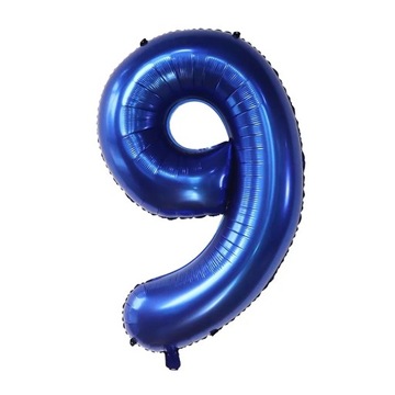 GRANATOWY BALON foliowy 80 CM CYFRA 9 dziewięć