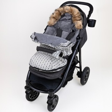 OTULACZ ŚPIWOREK NA ZIMĘ CIEPŁY MIĘSISTY NA SANKI DO FOTELIKA MIĘKKI ŚPIWÓR