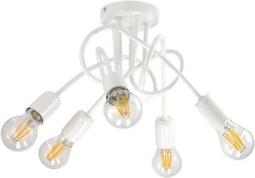ПОТОЛОЧНЫЙ ПОДВЕСНОЙ СВЕТИЛЬНИК LOFT 5xE27 БЕЛЫЙ