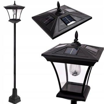 LAMPA OGRODOWA SOLARNA LED STOJĄCA WYSOKA SŁUPEK