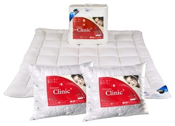 KOMPLET CLINIC KOŁDRA 160x200 + 2 PODUSZKI 70x80 ZESTAW Z BAWEŁNĄ AMW