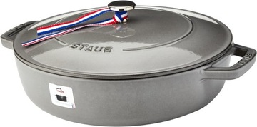 Традиционная кастрюля из серого чугуна Staub Braiser 40511-470, 3,7 л, 5,4 кг, 28см