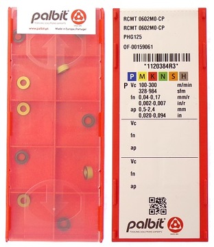 ПЛАСТИНЫ RCMT 0602MO-CP PHG125 FI6 6мм R3 PALBIT ПЛАСТИНА ДЛЯ СТАЛИ СТАЛИ