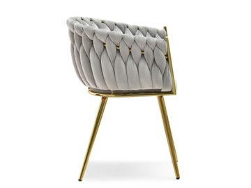 СТИЛЬНОЕ СТУЛ ROSA GREY GOLD GREY ROSA С ВЕЛЮРОВОЙ ПОКРЫТИЕМ