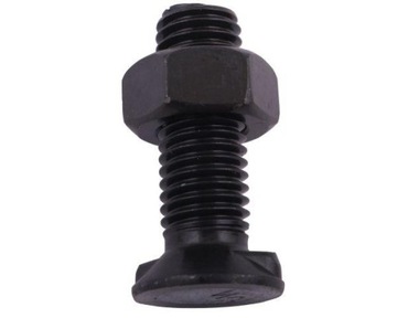 Śruba kpl. płużna dwunoskowa M10x40 mm kl.10.9 Waryński