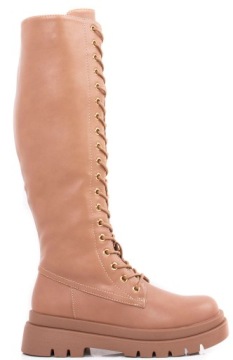 6184 БЕЖЕВЫЕ ВЫСОКИЕ БОТИНКИ 40