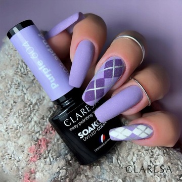 Лак для ногтей Claresa Hybrid фиолетовый 621 фиолетовый гибридный