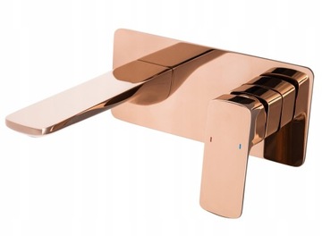 BATERIA UMYWALKOWA ŚCIENNA ZŁOTA RÓŻANA PODTYNKOWA