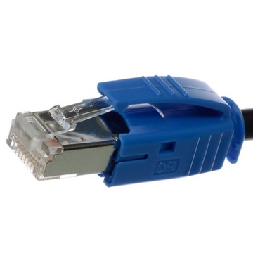 Wtyk z osłonką RJ45 6 6A FTP niebieski Telegartner