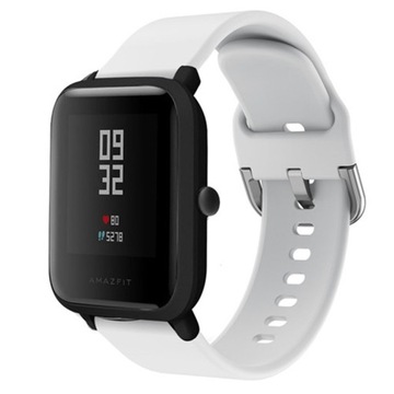 PASEK SILIKONOWY DO XIAOMI AMAZFIT BIP BIAŁY