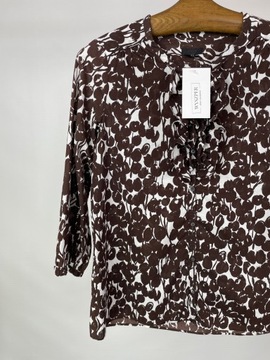 Женская блузка с рюшами, коричневая, 100% хлопок J.CREW, размер S/M