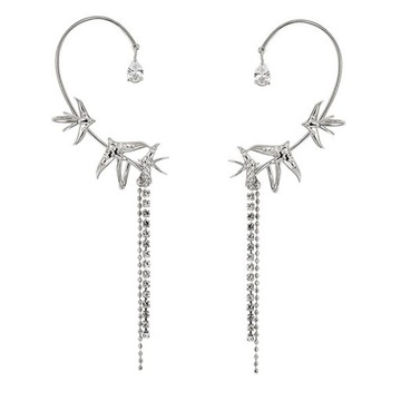Punk Ear Crawler Earrings for Girls Pearl