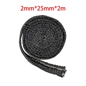 Samoprzylepna taśma uszczelniająca do szyby pieca, płaskie drzwiczki pieca 2 mm x 25 mm x 200 cm