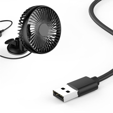 МОЩНЫЙ АВТОМОБИЛЬНЫЙ ВЕНТИЛЯТОР С ПРИСОСКОЙ USB 12В/24В