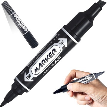 MARKER PERMANENTNY DWUSTRONNY DO PŁYT itp. CZARNY