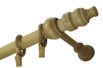 Карниз деревянный, диаметр 28, 2,5 м, одинарный, 250 см.