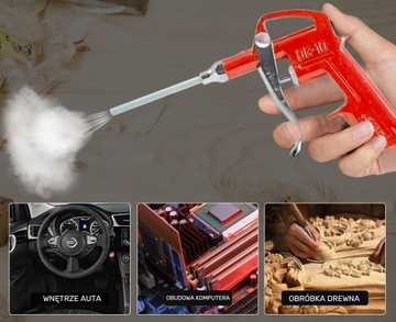 КОМПРЕССОРНЫЙ ПИСТОЛЕТ ДЛЯ ПРОДУВКИ ВОЗДУХОМ, ПНЕВМАТИЧЕСКИЙ 1/4, 3 СОПЛА