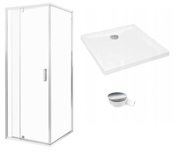 KABINA PRYSZNICOWA UCHYLNA 80x80 cm BRODZIK SLIM