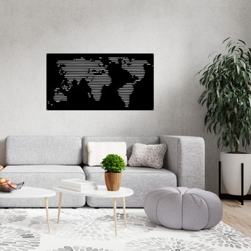 МАГНИТНАЯ ДОСКА Магнитная Карта Мира ДЛЯ СТЕНЫ ЛОФТА 100х50см Декоративная