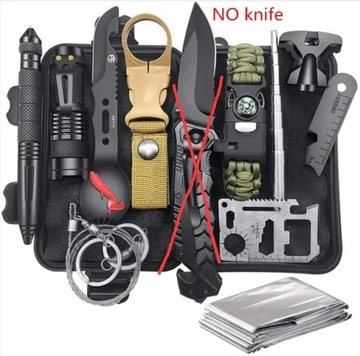 Camping Survival Kit Travel Equipment Multi Tool First Aid Kit SOS