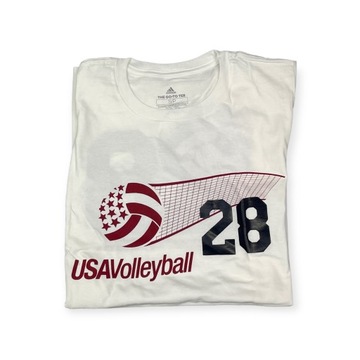 Мужская белая футболка ADIDAS VOLLEYBALL USA S 28
