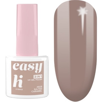 HI HYBRID LAKIER HYBRYDOWY EASY 3W1 #608 SALTED CARAMEL 5ML