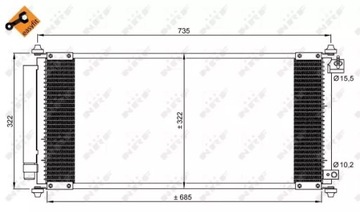 NRF CHLADIČ KLIMATIZACE HONDA JAZZ II