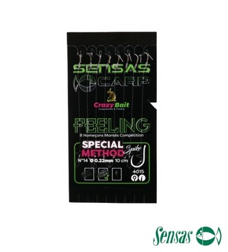 Przypony SENSAS METHOD FEEDER 4015 14/22 Z GUMKĄ