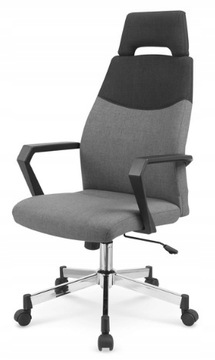 Fotel biurowy OLAF czarny popiel krzesło HALMAR