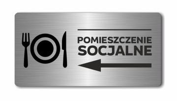 POMIESZCZENIE SOCJALNE w lewo | Tabliczka Nierdzew
