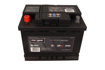 MAXGEAR AKUMULATOR 12V 60AH/540A L+ 242X175X190 DŁ./SZER./WYS.