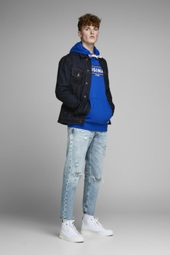 JACK&JONES JASNONIEBIESKIE JEANSY PRZETARCIA (29)