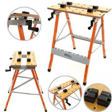 SKŁADANY STÓŁ WARSZTATOWY NARZĘDZIOWY ROBOCZY BLAT RZEMIEŚLNICZY MONTAŻOWY