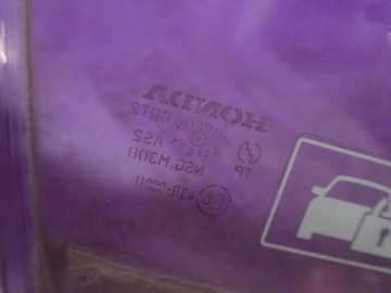 HONDA JAZZ II 02-07 HB 5D 5 DVEŘE SKLO (OKNO) DVEŘNÍ PRAVÝ PŘEDNÍ PRAVÁ