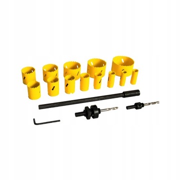 КОРОНКИ ДЛЯ МЕТАЛЛА, ДЕРЕВА НАБОР БИМЕТАЛЛИЧЕСКИХ КОРОНОК BI-METAL HSS 17 EL